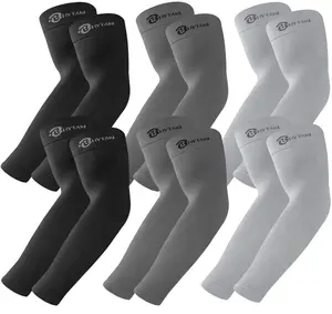 BHYTAKI UV Sun Protection Arm Sleeves, UPF 50 Sports Cooling Arm Compression Sleeves for Men Women Teenager