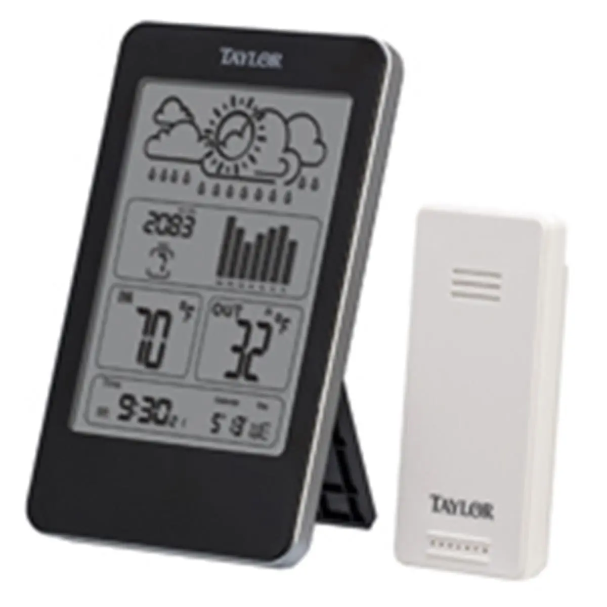 TAYLOR 1733 Wireless LCD Thermometer with Barometer – Home Use Essential for Home Improvement Needs