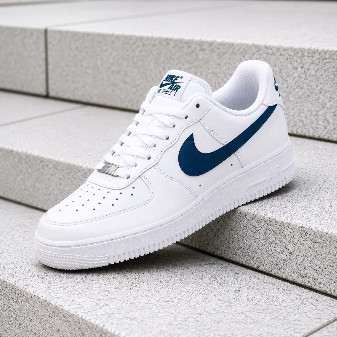 Nike Air Force 1 Low '07 White Court Blue FJ4146-123 Men's Fashion Sneaker New