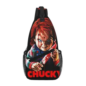 Chucky Full Print Chest Bag Compact Shockproof Crossbody Pouch Versatile for Travel, Hiking & Daily Use Perfect Gift for Anime Fans, Teens & Partners