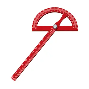 Adjustable Protractor Aluminum Alloy Angle Finder - Precision Pocket Ruler - T Square Metric Portable Gauge Tool Measuring Tool