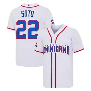 Men’s Juan Soto #22 Dominican Republic Baseball Jersey, Full Premium Stitched Embroidery, WBC National Team Fan Apparel, Unisex tiktokshopspringglowup,summervibes