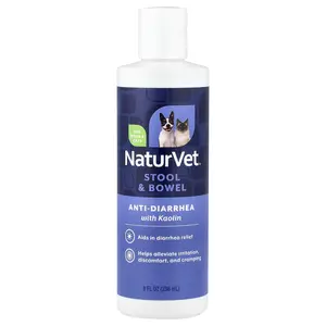 NaturVet Anti-Diarrhea With Kaolin, For Dogs & Cats, 8 fl oz (236 ml)
