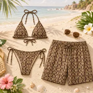 Signature Swim Coa Matching Couple Swimwear Set 2026, Viral Couple Bikini & Men’s Shorts for Beach Vacation Gift