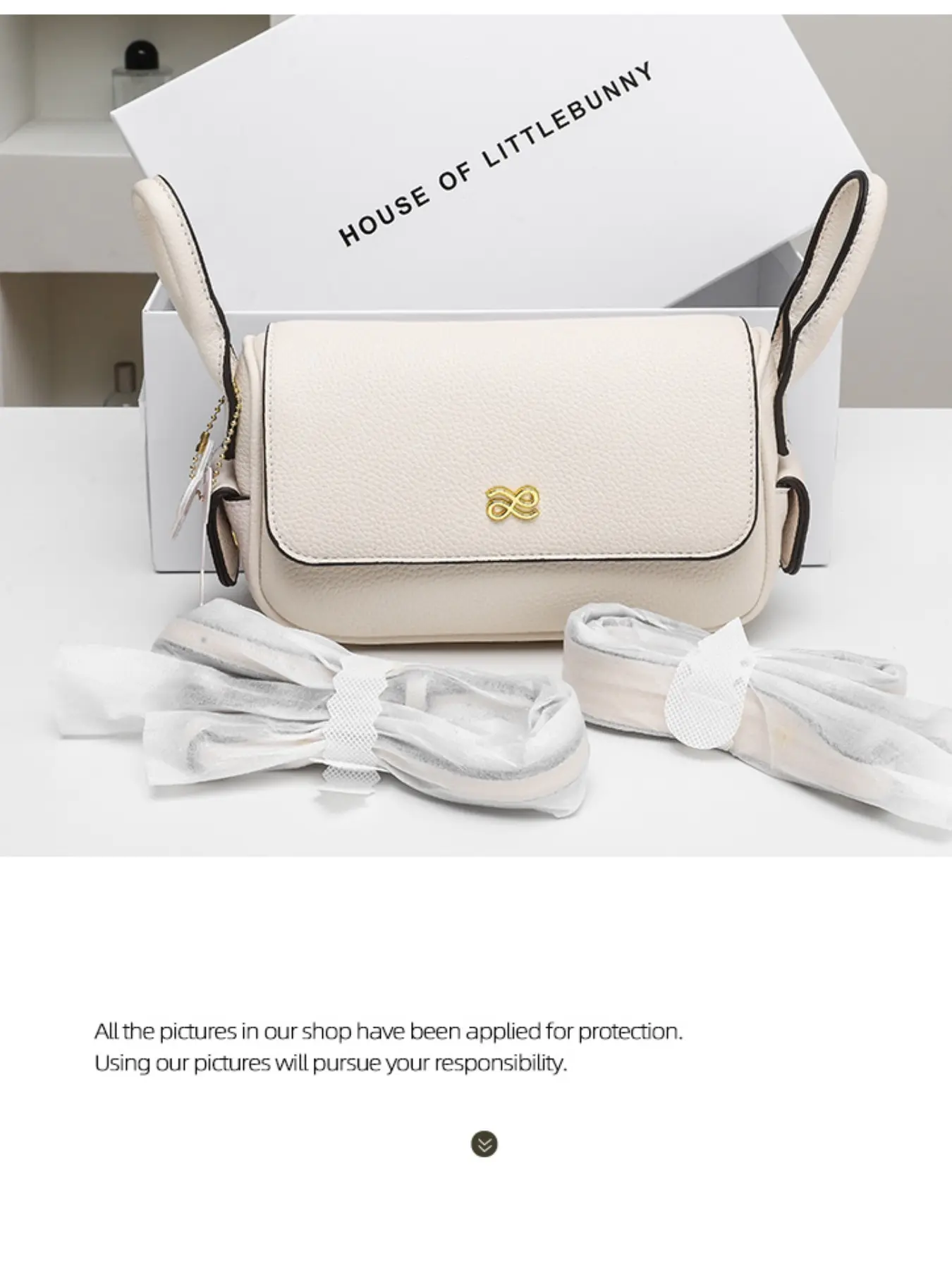 House of Littlebunny Mini Leather Crossbody Bag for Women, Cute Design Single Shoulder Bag, Handbag Shoulder Purse, Crossbody Purses, Holds Phone and Essentials, Adjustable Strap Purse