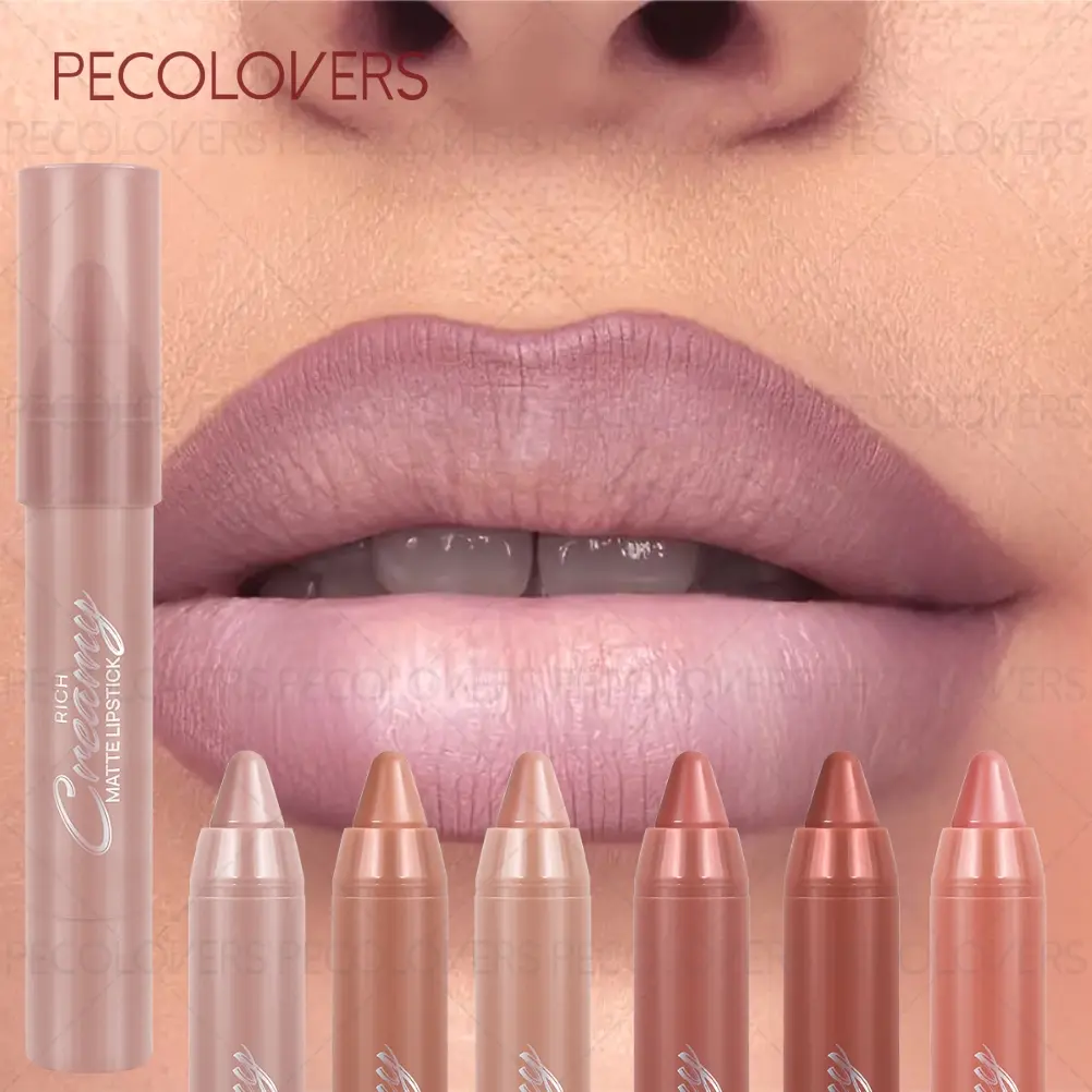 6pcs/set Matte Finish Lipstick Lip Colour, Long Lasting, Waterproof, Soft Texture, Various Colors to Choose, Suitable for All Skin Types, Travel-Friendly Makeup for Women, Cosmetic, Lipstick Beauty