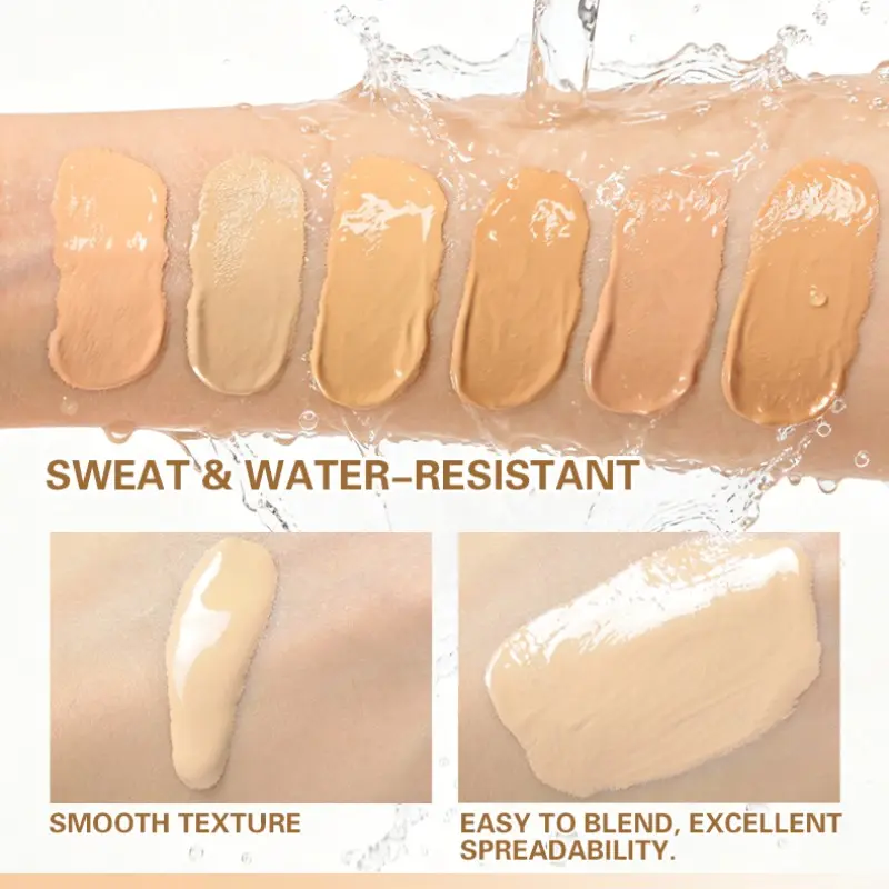Bsimone High Coverage Matte Foundation, Lightweight Breathable, Long-Lasting Oil-Control, Waterproof, 6 Shades, Professional Grade, Flawless Coverage Foundation