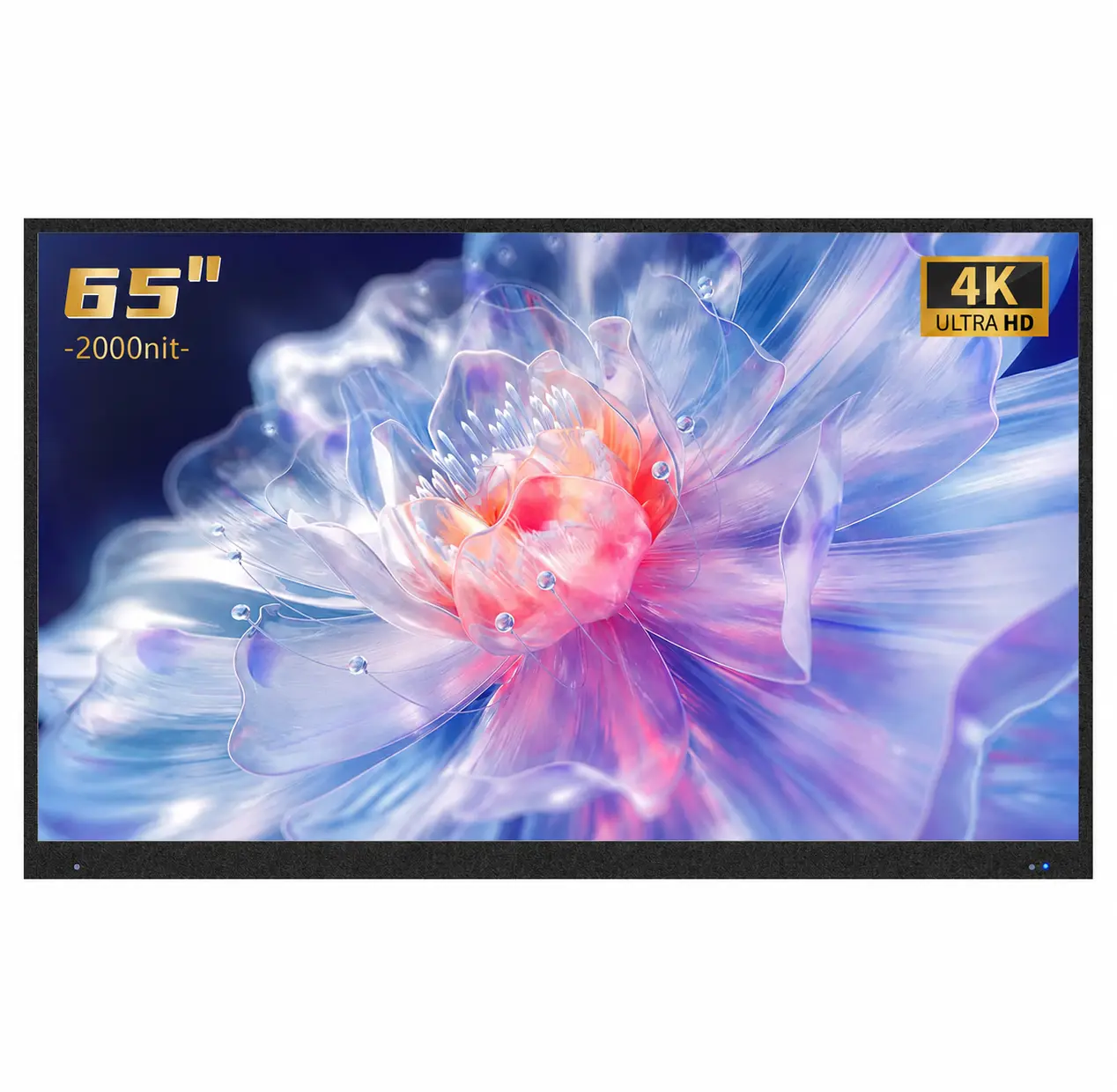 OHYEAHSPIN 65-Inch Outdoor Smart TV, IP55 Weather-Resistant 4K UHD Television, 2000-Nit High-Brightness Display, webOS, Voice Control, Wi-Fi, Bluetooth and HDMI