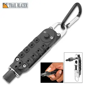 Trailblazer Torque Driver Multi-Tool with LED Flashlight and Carabiner
