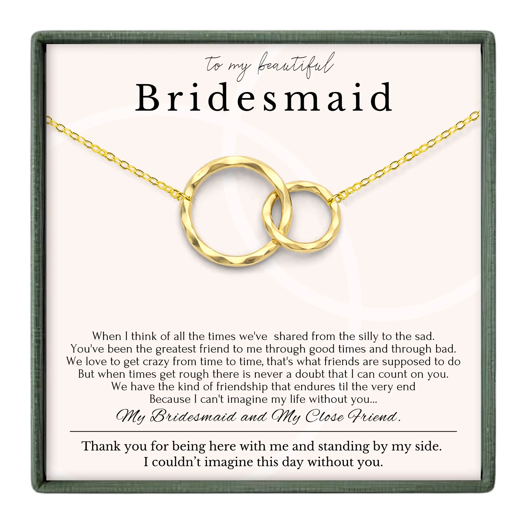 Bridesmaid Necklace – Wedding Party Gift for Her from Bride