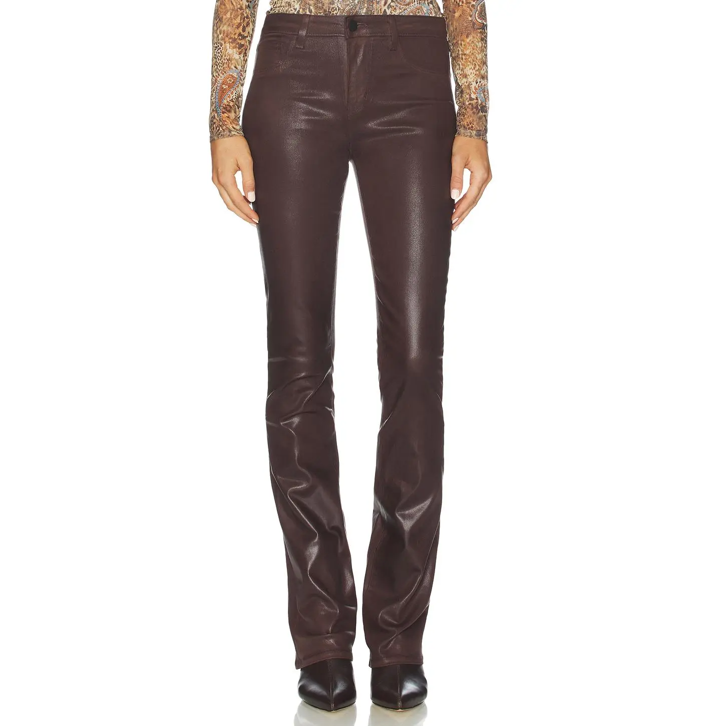 L'AGENCE Selma Sleek Baby Bootcut in Chocolate Coated L'AGENCE Selma Sleek Baby Bootcut in Chocolate Coated