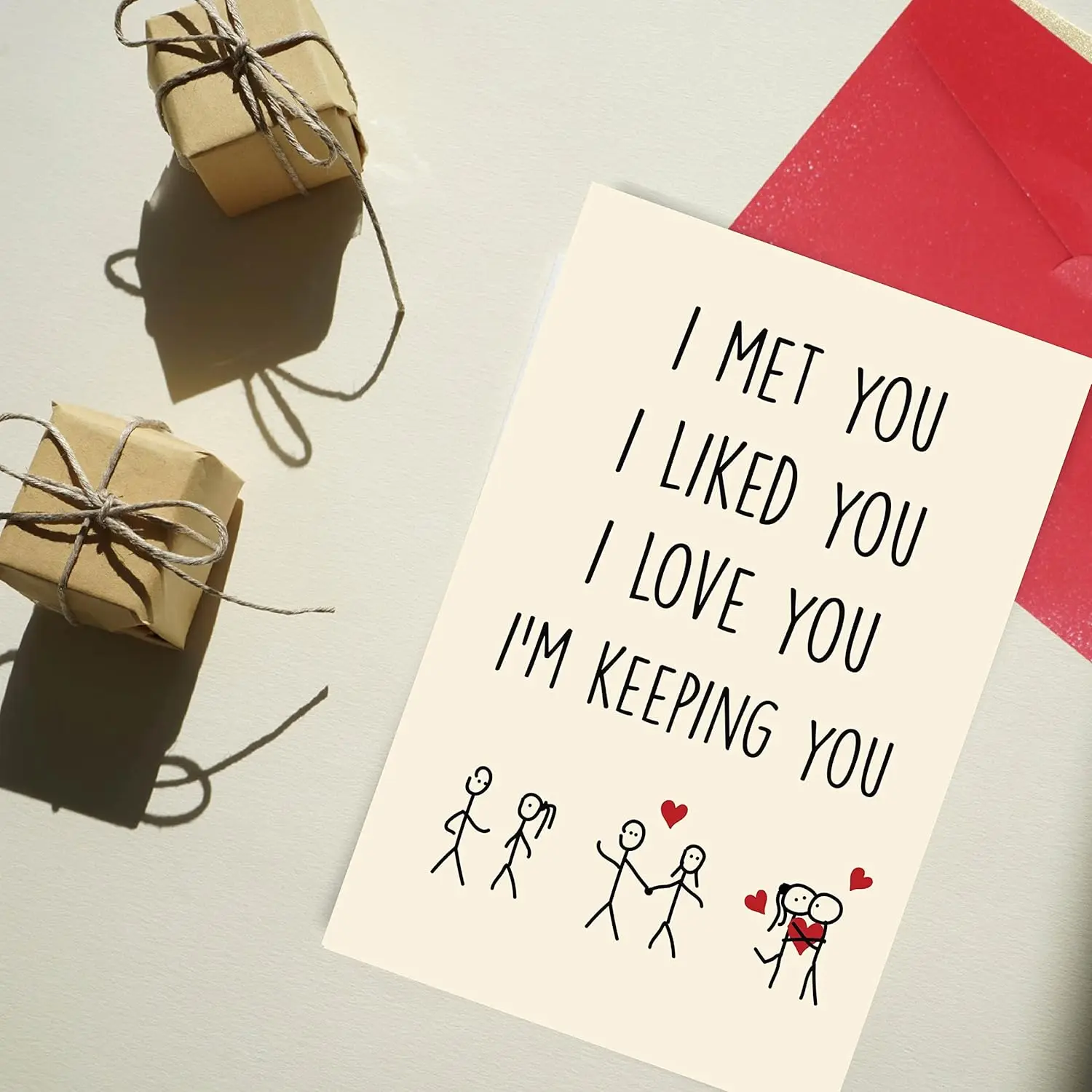 Funny Anniversary Card with Envelopes - Humorous Love Cards for Him and Her - Romantic Card for Husband, Wife, Fiance, Boyfriend and Girlfriend - Hilarious Birthday Gift 5x8 Inch
