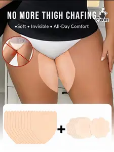 20pcs Set Thigh Anti-Chafing Pads + Nipple Covers | Invisible Disposable Stickers for Running & Daily Wear