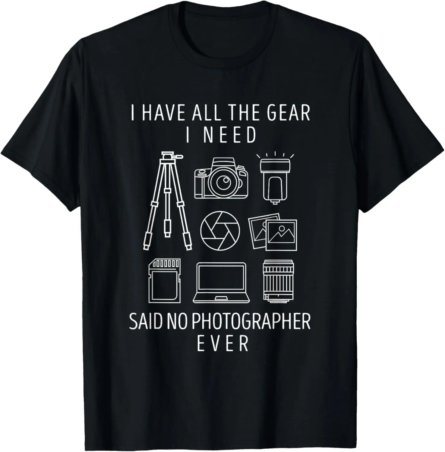 100% Cotton Photography Lover Gift T-Shirt Funny Camera Photographer Tee T-Shirt