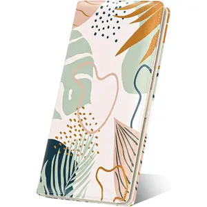 Womens Wallet, RFID Slim Wallets for Women, Thin Ladies Credit Card Holder Purse, Cute Leather Bifold Clutch Billfold with 11 Card Slots & ID Window, Boho Leaves