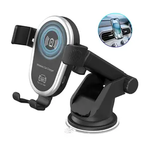 15W Fast Wireless Car Charger with Phone Holder, Compatible with iPhone 16/15/14/13/12/11 Pro Max, Samsung Galaxy S23/S22/S21