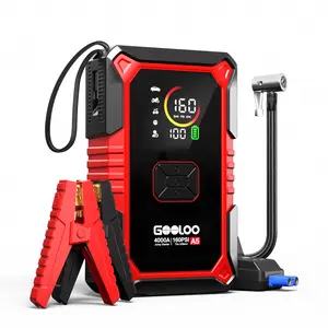 GOOLOO A5 Jump Starter with Air Compressor, 4000A Car Battery Jump Starter (All Gas/10.0L Diesel) with 160PSI Tire Inflator Auto-Off, 45W Output Power Bank, 12V Jump Box Car Jumper Starter Portable
