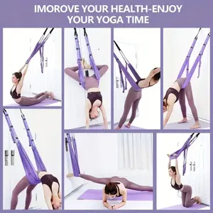 Doorway Yoga Sling System - Aerial Stretch & Inversion Kit for Home Yoga Equipment. Supports Backbends, Shoulder Openers & Core Strength Safely