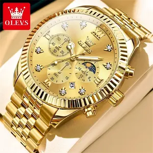 Hong Kong Star recommends OLEVS watch easy to read large dial classic luminous waterproof men's watch 2932