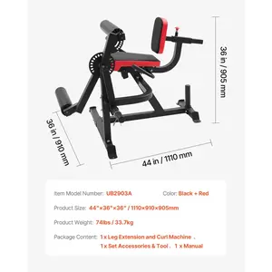 VEVOR Leg Extension and Curl Machine, 700 lbs Capacity Lower Body Special Leg Machines, Adjustable Leg Exercise Bench, Leg Rotary Extension for Thigh, Home Gym Workout Training Weight Equipment