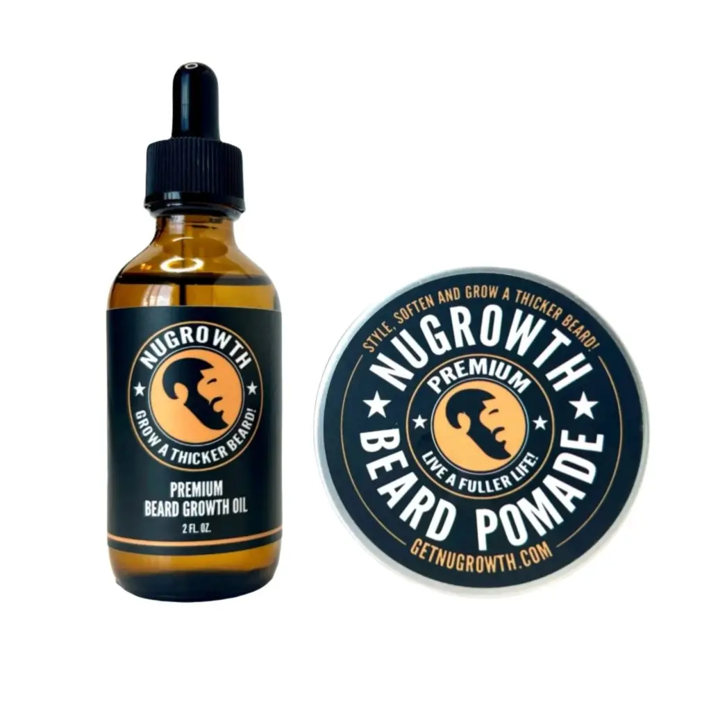 NuGrowth Beard Growth Kit – Best Beard Oil & Pomade for Black Men