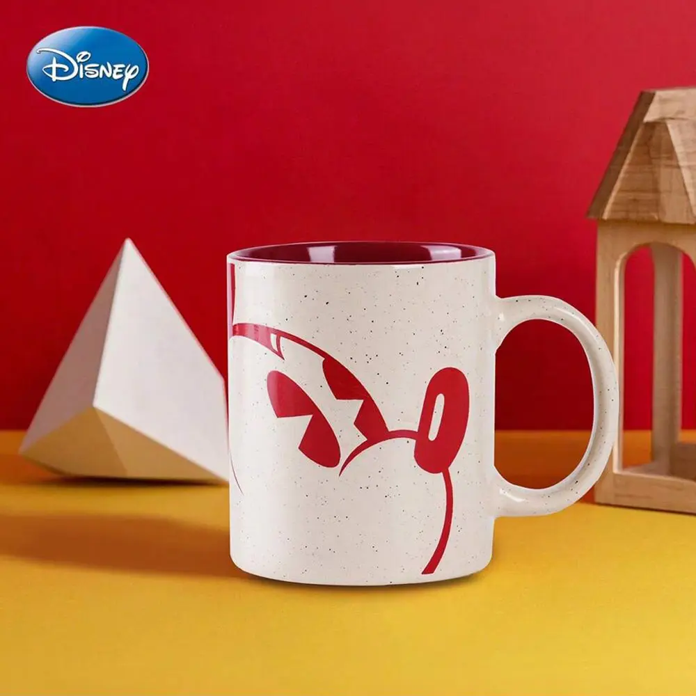 1PC Disney Officially Licensed Mickey Mouse Family Cup Cartoon Cute Mugs High Value Ceramic Printed Drinkware Mug Large 11-Ounce Water Milk Oatmeal Coffee Office Breakfast Cup Espresso Tea Cup Couple Character Novelty Gifts