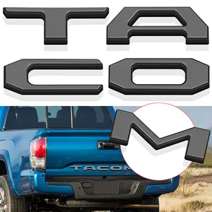 SUPER REPAIRMAN Matte Black 3D Raised Tailgate letter pattern car sticker Heavy-Duty ABS Truck Customization Universal Pickup Decals Weatherproof Anti-Fade for Tacoma Tailgate car sticker