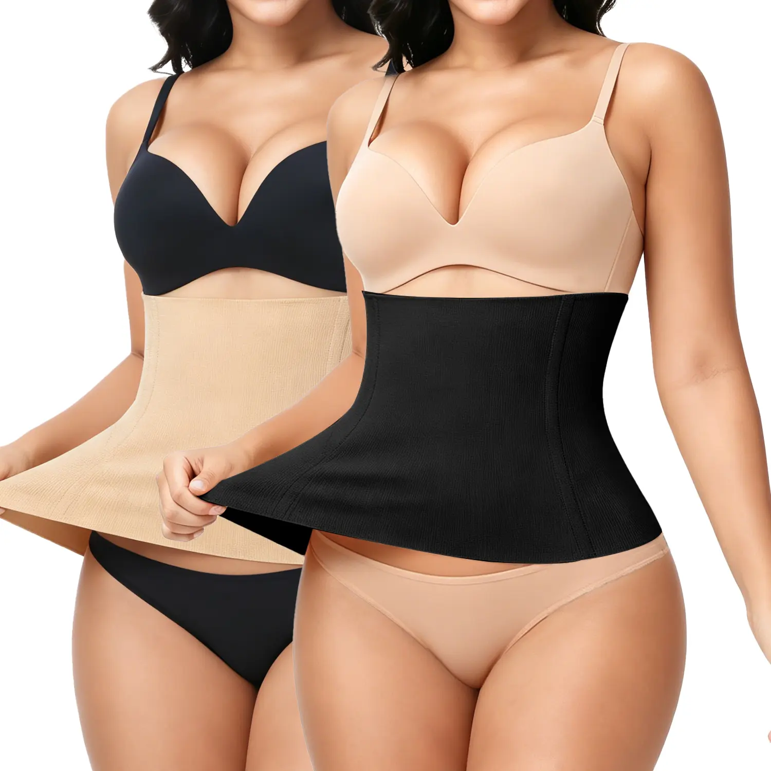 Women's Casual Waist Trainers, Breathable Compression Cincher with Elastic Spandex for Tummy Control & a Slimming Effect, Soft Polyamid, Breathable Strapless Shapewear Belts, All Seasons, Lady