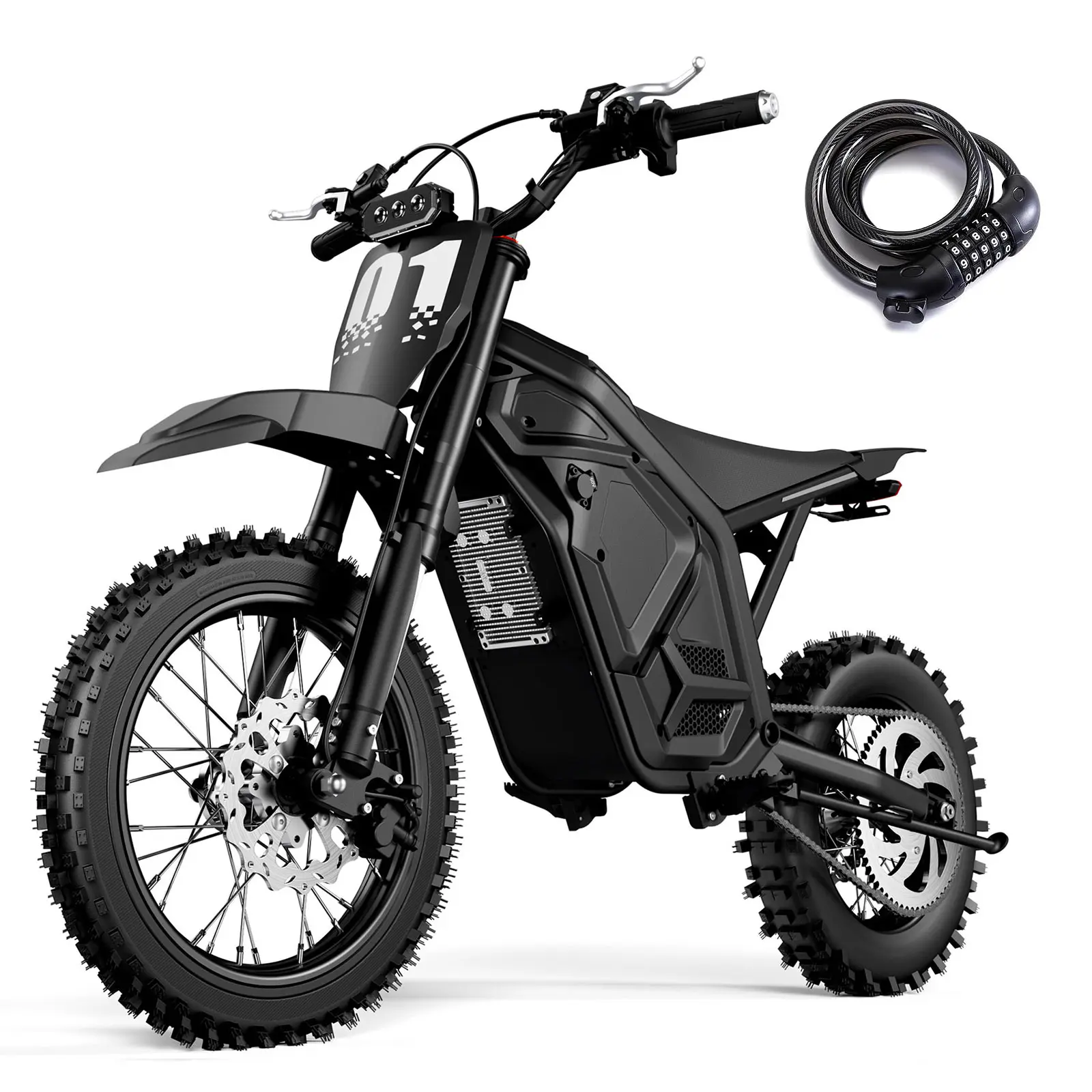 Electric Dirt Bike 5000W Peak Power,  for Adults & Teens: 50MPH Top Speed, 60V 23Ah Battery,30- 45-Mile Range for Commuting & Trail Riding
