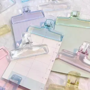 Paper Clips Plain Paper Clip Office Organizer Clip Strong Holding Power Transparent Candy Colors Suitable for Office School Home Multifunctional Stationery Paperclips Stationery Office Supplies Fastener Clip