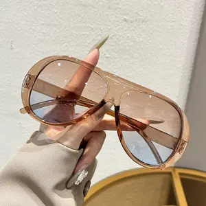 2026 New Arrival Retro Aviator Sunglasses for Women & Men - Fashion Oversized Frame, Face Slimming Effect, UV & Glare Protection