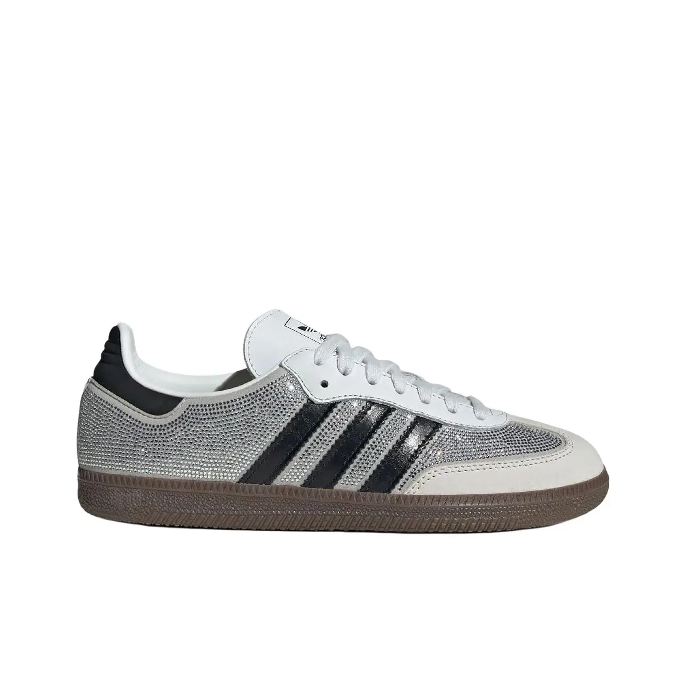 Adidas Samba OG Rhinestone Crystal White Silver Women's Sneaker IH9055 Authentic Original Black Diamond Shine Athletic Fashion Low Shoe for Girls, Sneakers Shoes, Trendy Sneakers  everyday shoe low cut shoes   Authentic Brand New Sneakers  Casual Footwear