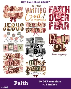 Faith DTF Gang Sheet Art Handicraft