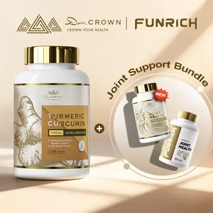 Dr. CROWN Turmeric Curcumin Supplement for Joint Support with 95% Curcuminoids, Black Pepper & MCT Oil - 120 Capsules