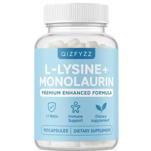 L-Lysine + Monolaurin 600mg 1:1 Ratio, 90 Capsules