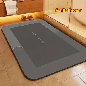 1pc Quick-Dry Bath Mat Suitable for Shower, Bathtub & Doorway - Diatomite Non-Slip Soft Absorbent Bath with Diatom Mud Technology, Slim Mat for, & for Skin Types, Moisture & Odor