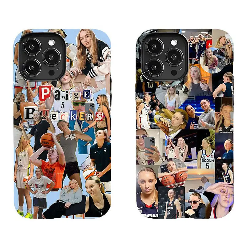 Paige Bueckers Collage Phone Case - UConn Women's Basketball, Phone Protective Cellphone Accessory, Protection Smartphone Shell, Accessories for Women Fit for iPhone 11-17 Pro Max/Plus, Samsung Galaxy S23-25, Military-Grade Shell Guards Drops