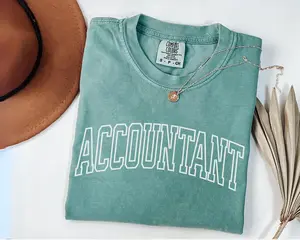 Accountant Unisex Comfort Colors Shirt, Accountant Graduation Gift Idea for Men and Women, Unique Gift Accountant Crewneck Work Shirt