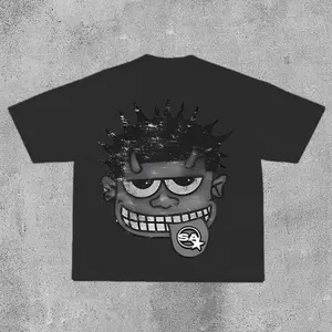 Monster Graphic Cropped T-Shirt for Edgy Streetwear Style, Unisex  Crewneck Top for Daily Outfits and Viral Aesthetic Fashion Looks