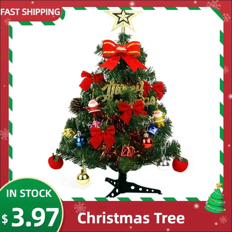 Mini Tabletop Christmas Tree – Small Desk Xmas Tree with Decorations – Perfect for Home & Party Holiday Decor (30/45/60cm)