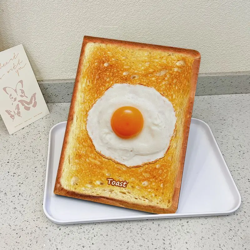 Realistic Toast Egg Case for iPad Air 11'' 2025 Slim Stand Folio w/ Pencil Slot