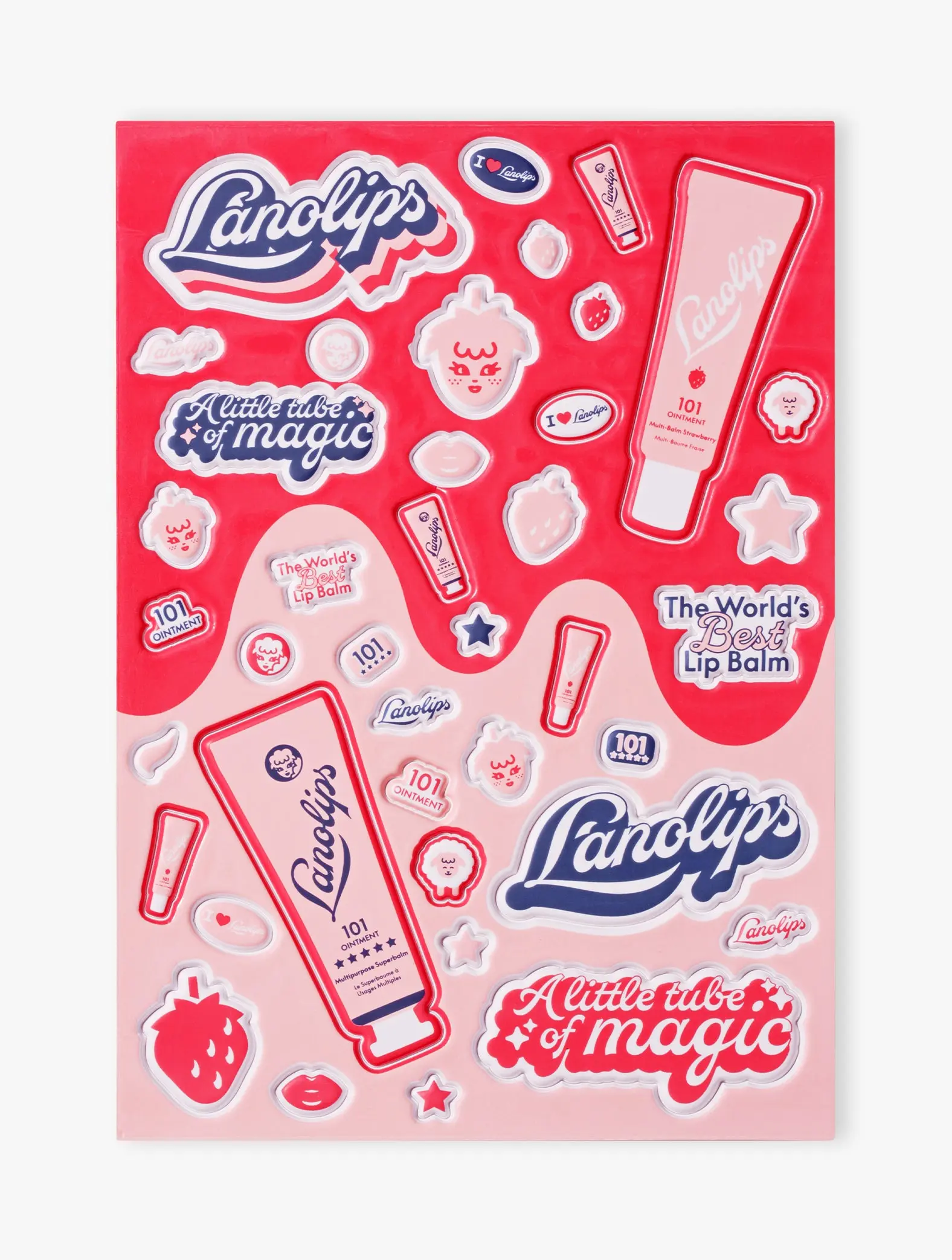 101 Ointment & 101 Strawberry Puffy Sticker Sheet