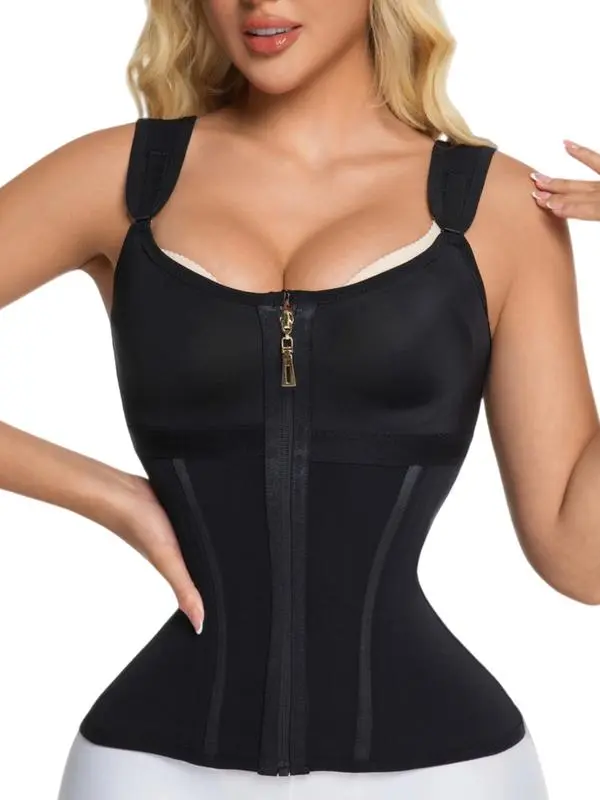 Women Colombian Fajas Waist Trainer Corset | Tummy Control Adjustable Shoulder Strap Shapewear Top for Postpartum Gym Daily Office Use Waist Trainers faja Body Shaper Waist Trainer Body Shape