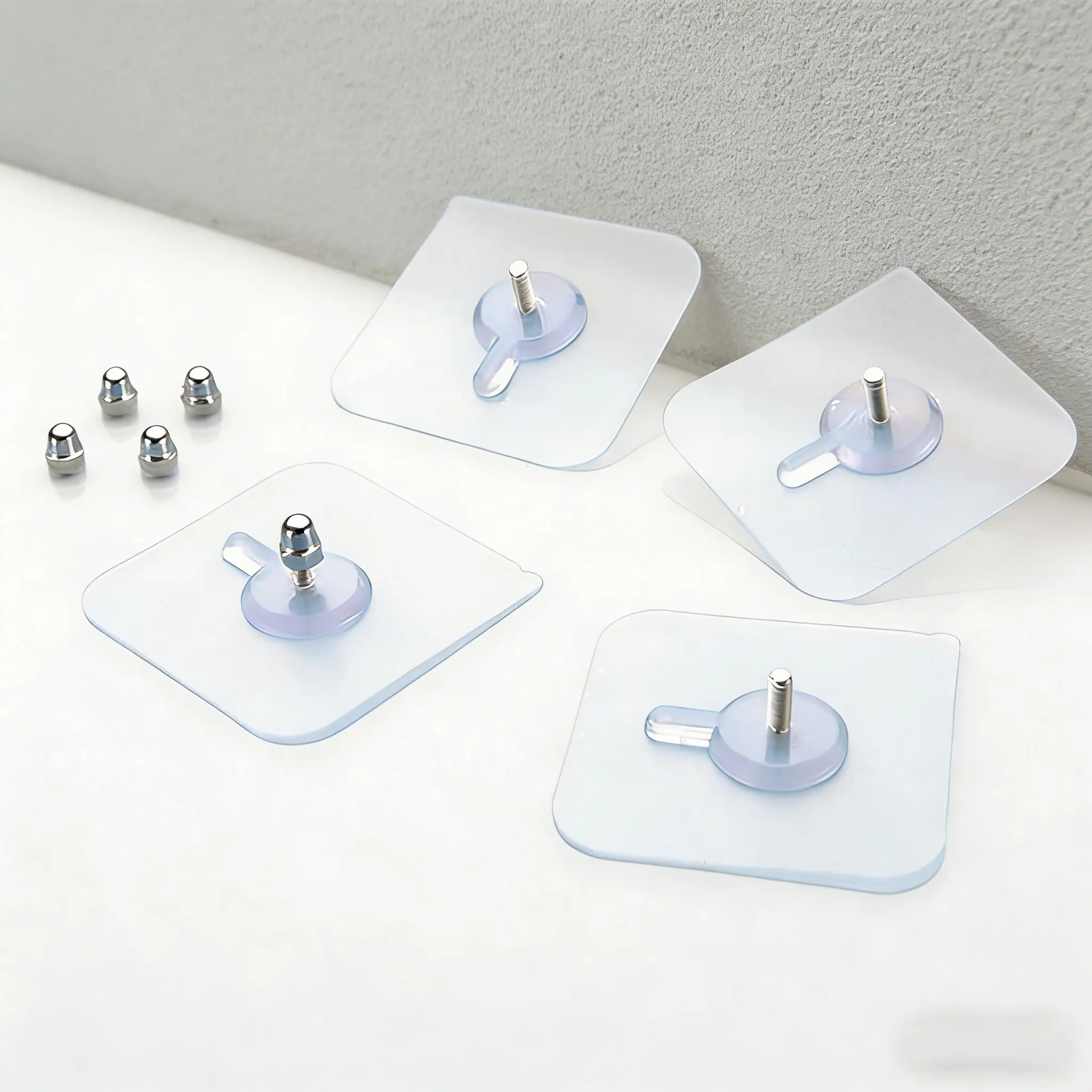 Wall Mounted Hook (10pcs), Punch-free Wall Picture Frame Sticker Holder, Self-adhesive Traceless Painting Hook, Kitchen Bathroom Rack Stick Hook, Shop Wall Organizer