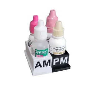 Znet3D Eye Drops Bottle Organizer & Tracker – AM/PM 4-Slot