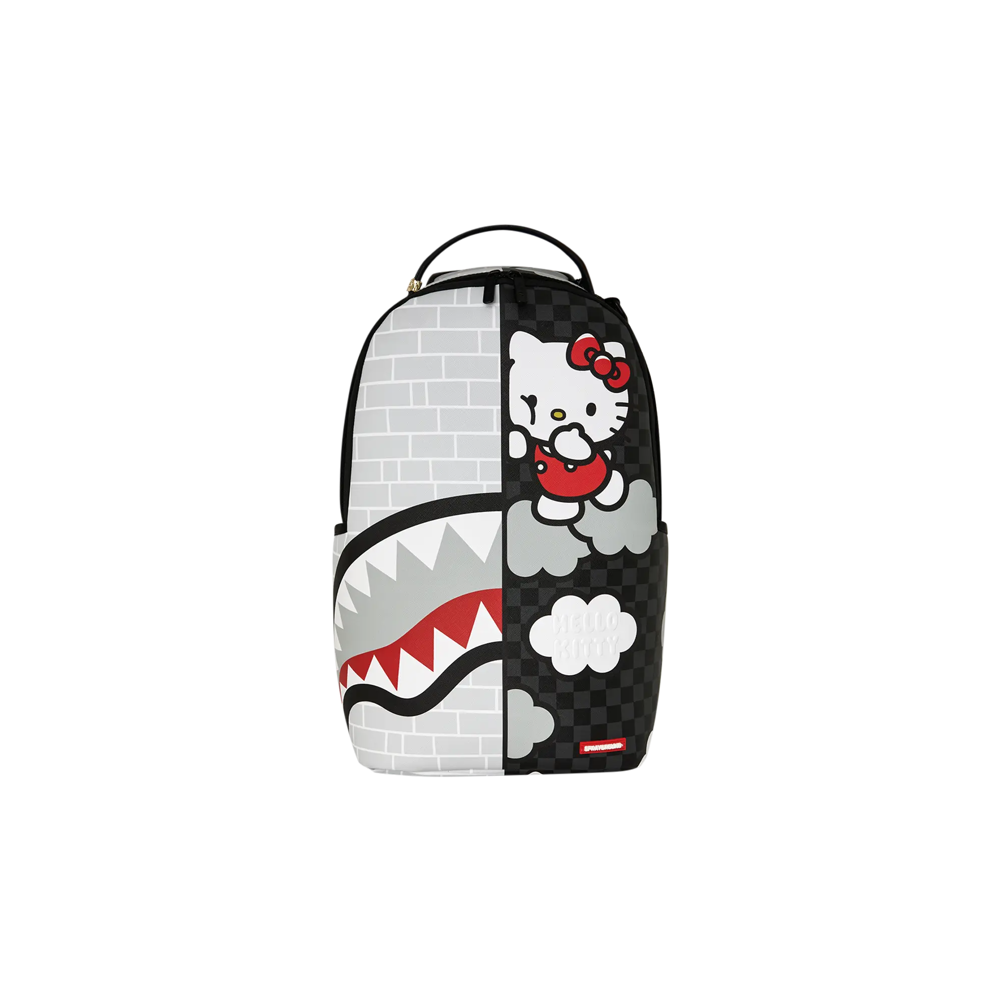 Hello Kitty Brick Wall Split Backpack "White / Black" B9715