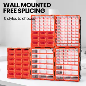 AIRAJ18/39/60 Drawer Multi Functional Parts Box Divide Compartment Transparent Plastic Storage Box - Spliceable 15 Inch Home Storage Best Choice