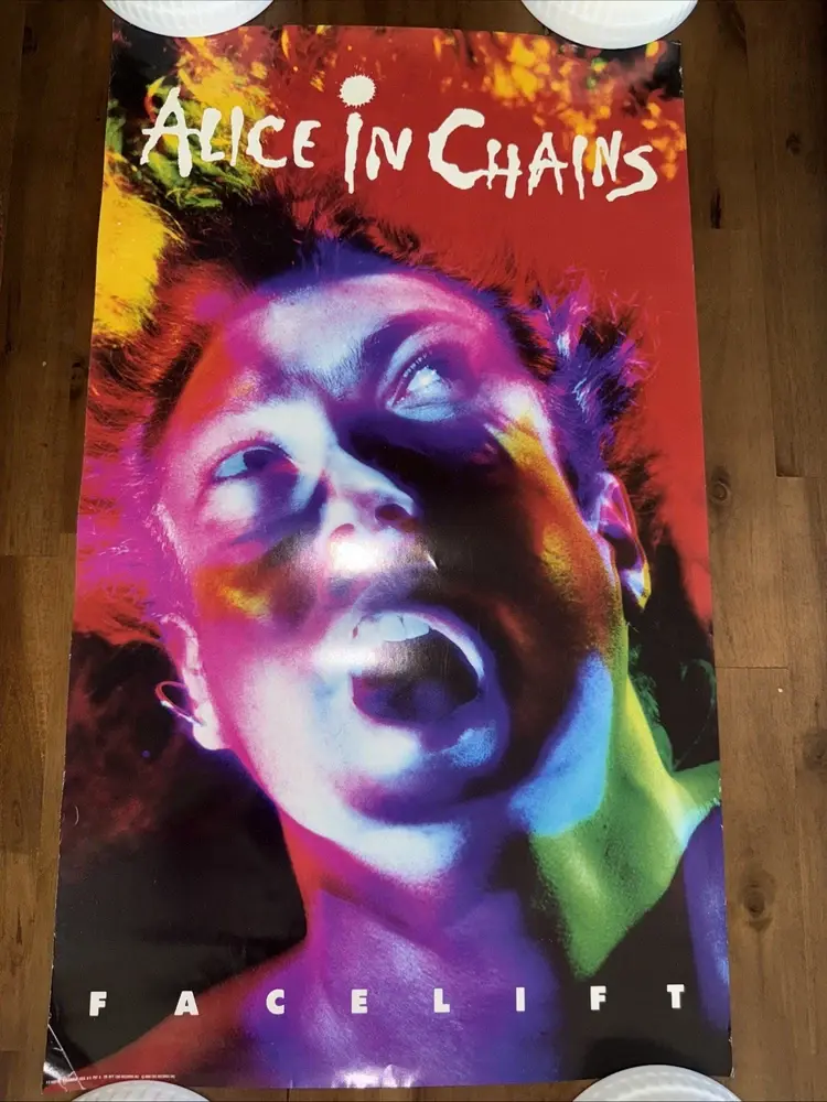Alice In Chains- Facelift  Promotional Poster Rare,Original 1990 14”x24” Rolled.