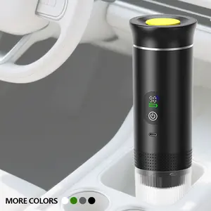 Portable Espresso Coffee Machine for Car and RV, Digital Display, 3-in-1 Capsule Coffee Maker for Camping and Office, Travel Coffee Machine, Best Gift Choice