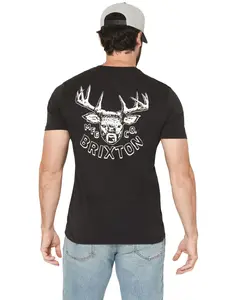 Brixton Men's Men'S Berrick Short Sleeve Graphic T-Shirt - 17328-Black
